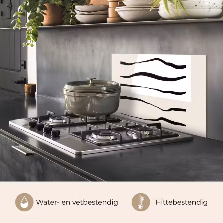 Spatscherm keuken - Abstract - Lijn - Pastel — 2