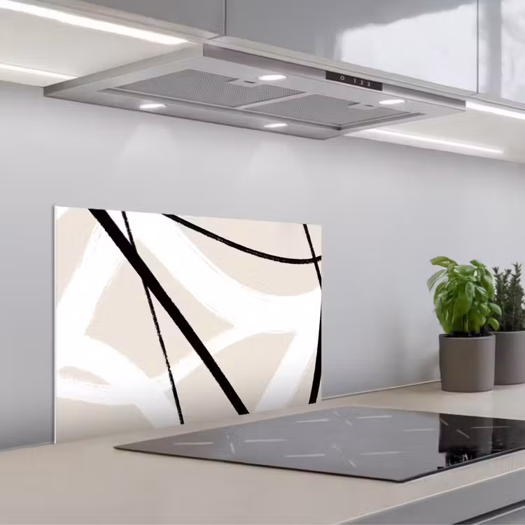 Spatscherm keuken - Lijn - Abstract - Minimalisme - Pastel — 1