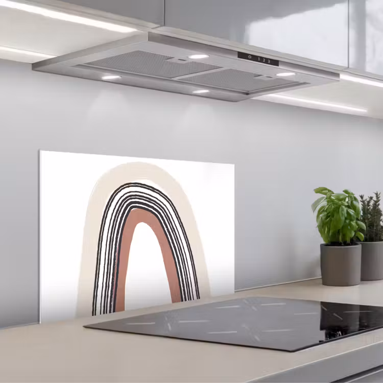 Spatscherm keuken - Regenboog - Pastel - Design — 1
