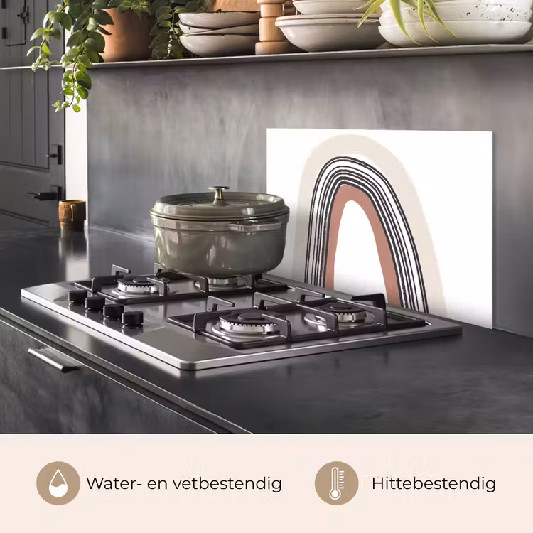 Spatscherm keuken - Regenboog - Pastel - Design — 2