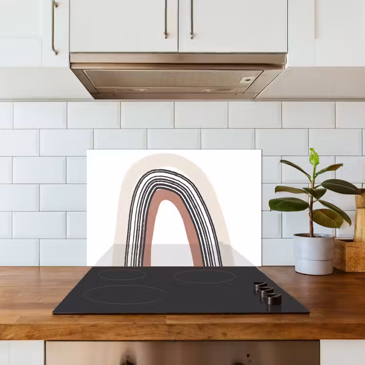 Spatscherm keuken - Regenboog - Pastel - Design — 3