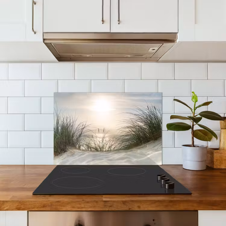 Spatscherm keuken - Zand - Gras - Zon — 3