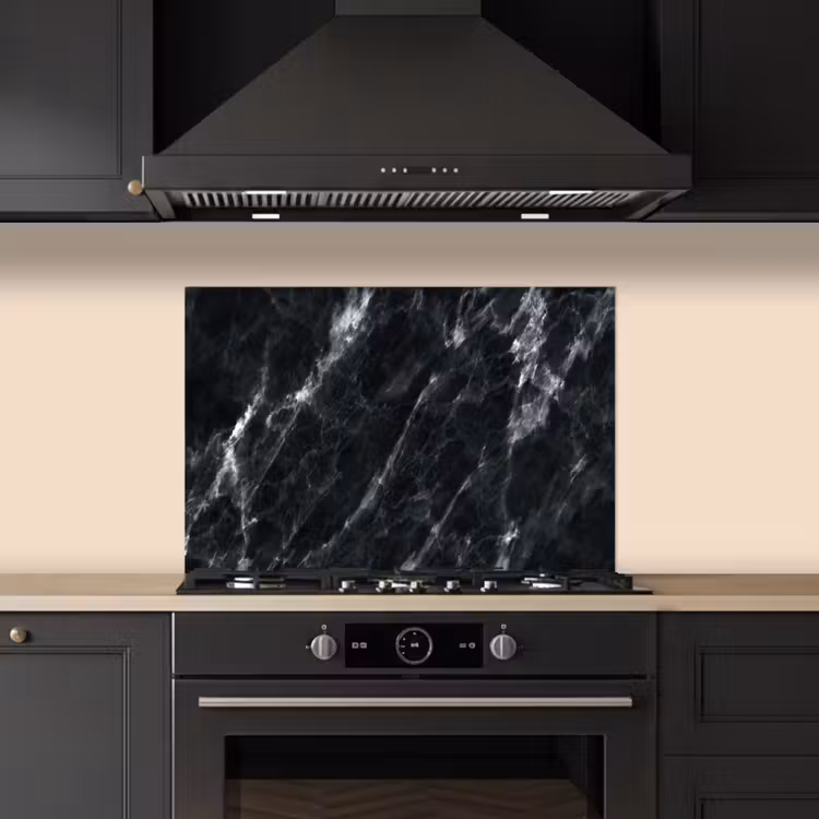 Spatscherm keuken - Marmer - Zwart - Luxe — 5
