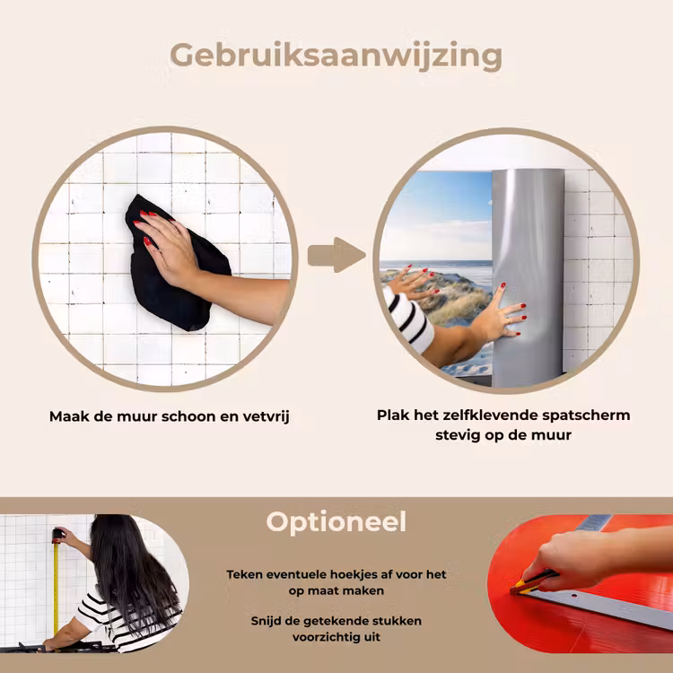 Spatscherm keuken - Duin - Meeuw - Strand - Zee - Zon — 6