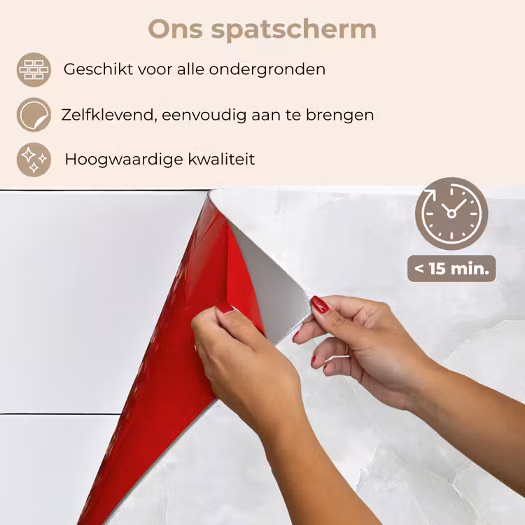 Spatscherm keuken - Marmer - Wit - Patronen - Steen - Marmerlook — 4