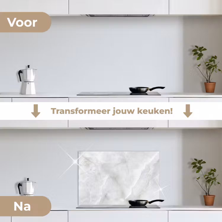 Spatscherm keuken - Marmer - Wit - Patronen - Steen - Marmerlook — 7