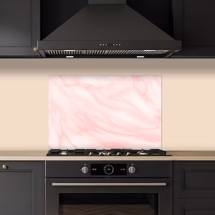 Spatscherm keuken - Marmer - Roze - Wit - Luxe - Marmerlook — 5