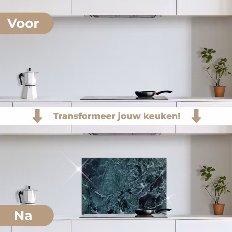 Spatscherm keuken - Marmer - Steen - Textuur - Marmerlook - Design — 7