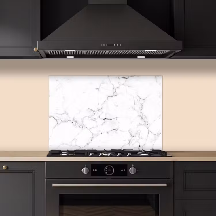 Spatscherm keuken - Marmer - Wit - Grijs - Luxe - Marmerlook - Structuur — 5