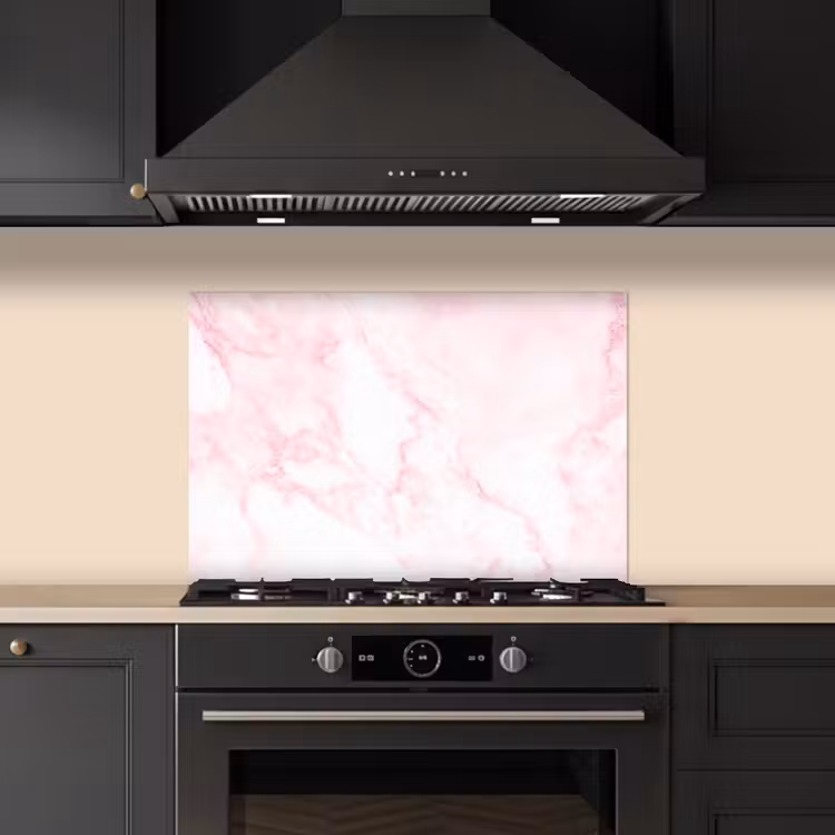 Spatscherm keuken - Marmer - Wit - Roze - Chic - Marmerlook — 5