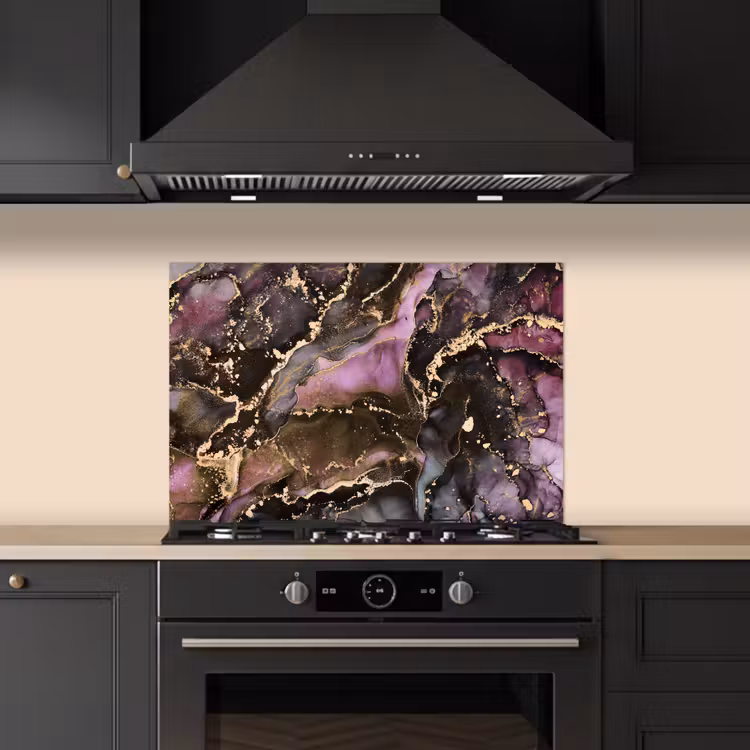 Spatscherm keuken - Marmer - Gold - Steen - Abstract — 5