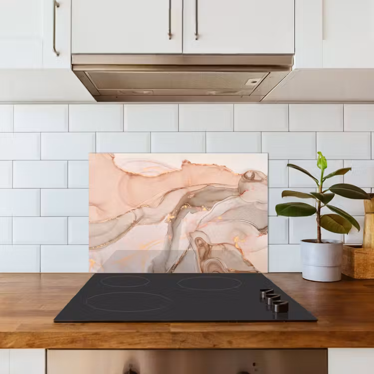 Spatscherm keuken - Marmer - Roze - Rosé — 3