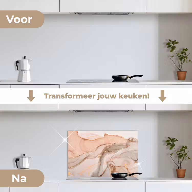 Spatscherm keuken - Marmer - Roze - Rosé — 7