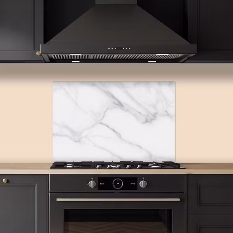 Spatscherm keuken - Marmer - Structuur - Wit - Grijs - Steen - Marmerlook — 5