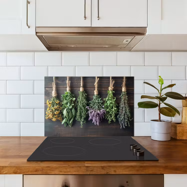 Spatscherm keuken - Kruiden - Specerijen - Hout - Stilleven — 3