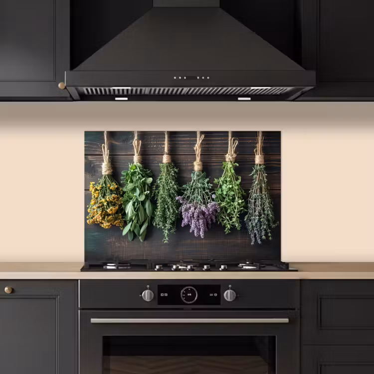 Spatscherm keuken - Kruiden - Specerijen - Hout - Stilleven — 5