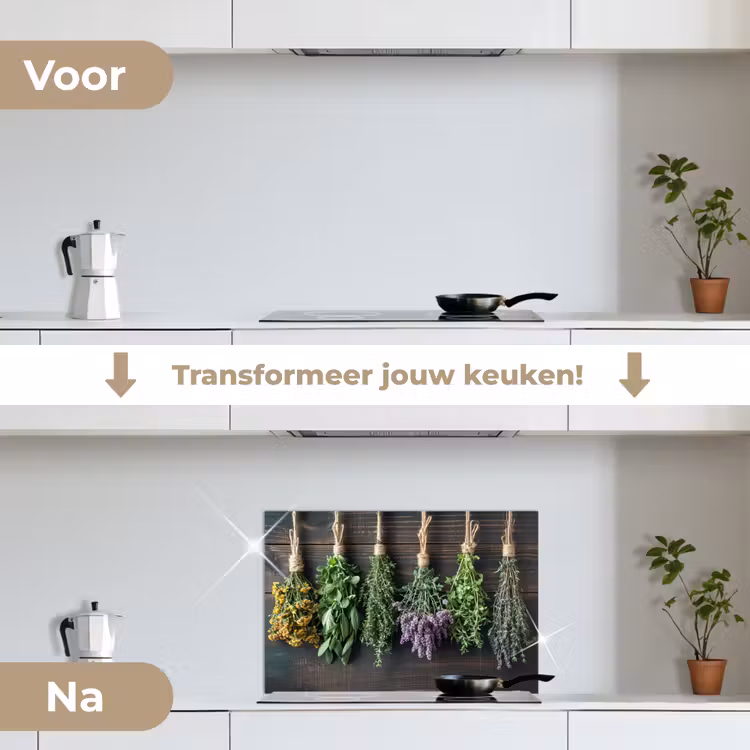 Spatscherm keuken - Kruiden - Specerijen - Hout - Stilleven — 7