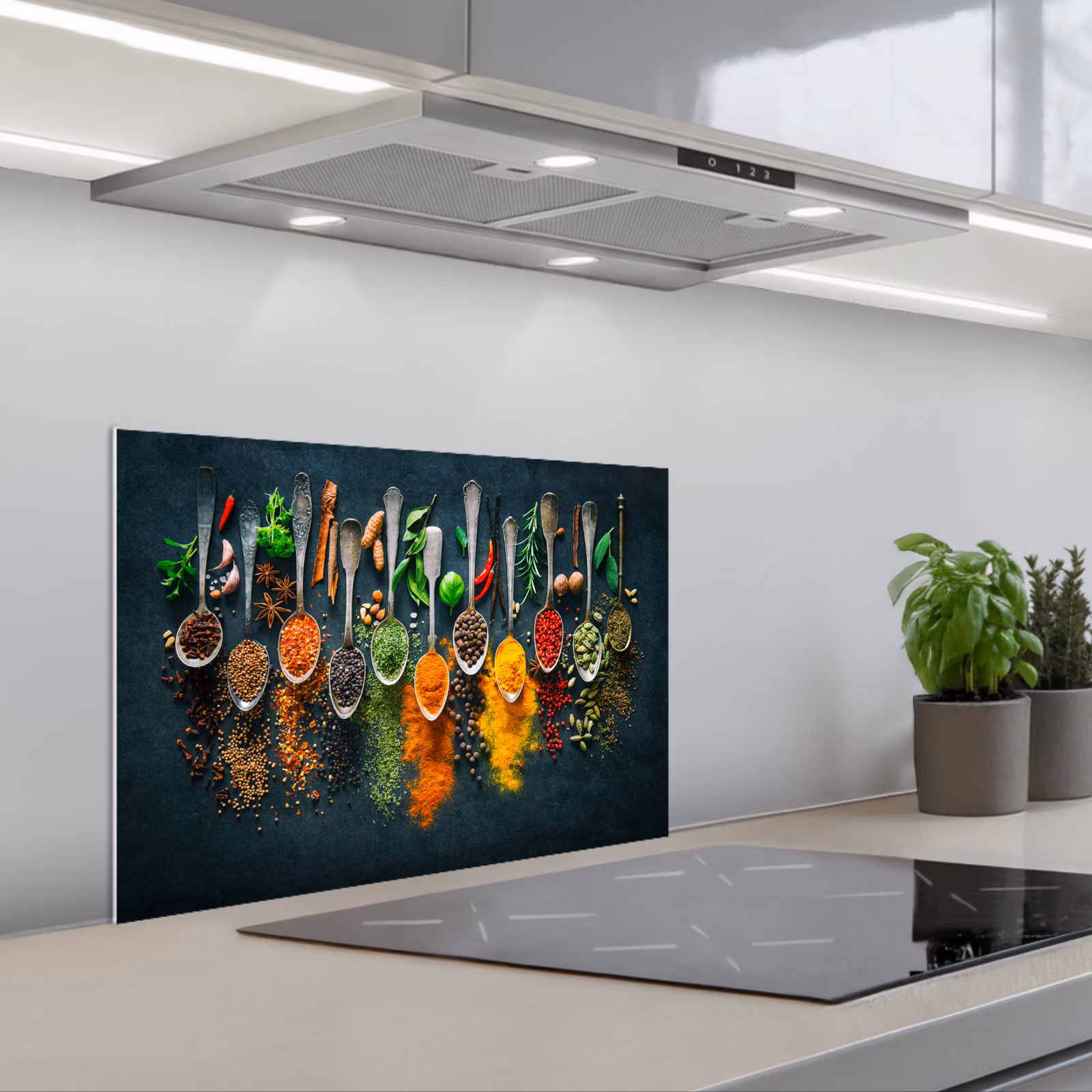 Spatscherm keuken - Kruiden - Specerijen - Lepels — 1