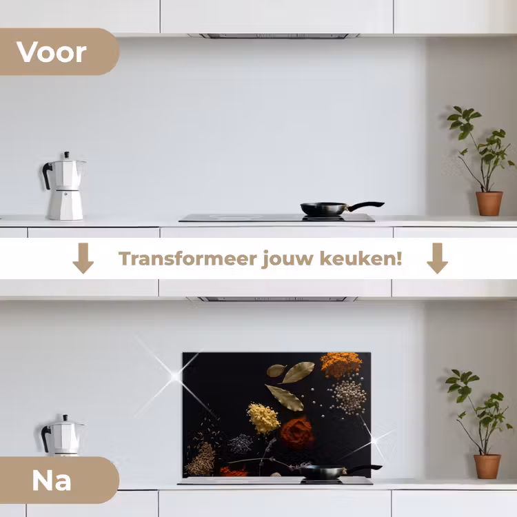 Spatscherm keuken - Contrastrijk Kruidenpalet — 7