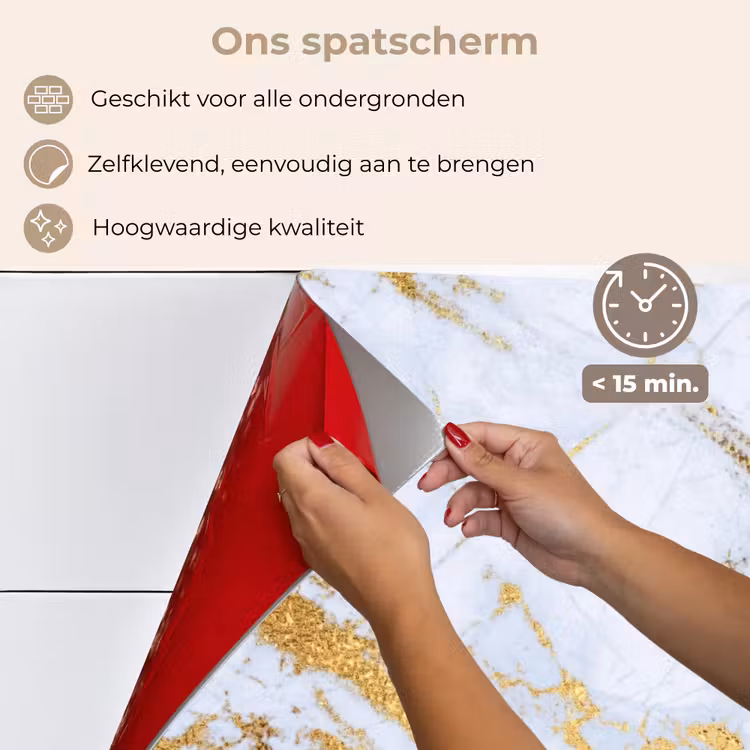 Spatscherm keuken - Koninklijke Marmeren Pracht — 4