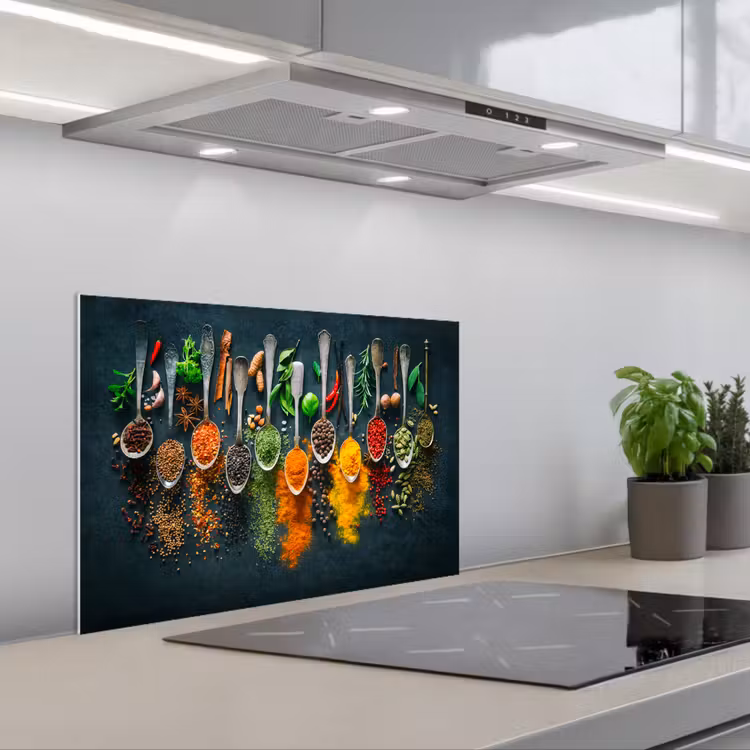 Spatscherm keuken - Kruiden - Specerijen - Lepels — 1