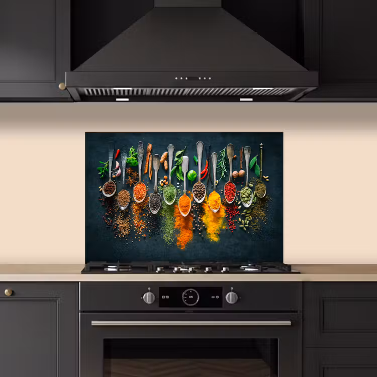 Spatscherm keuken - Kruiden - Specerijen - Lepels — 5