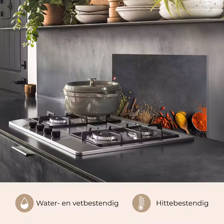 Spatscherm keuken - Specerijen Symfonie — 2