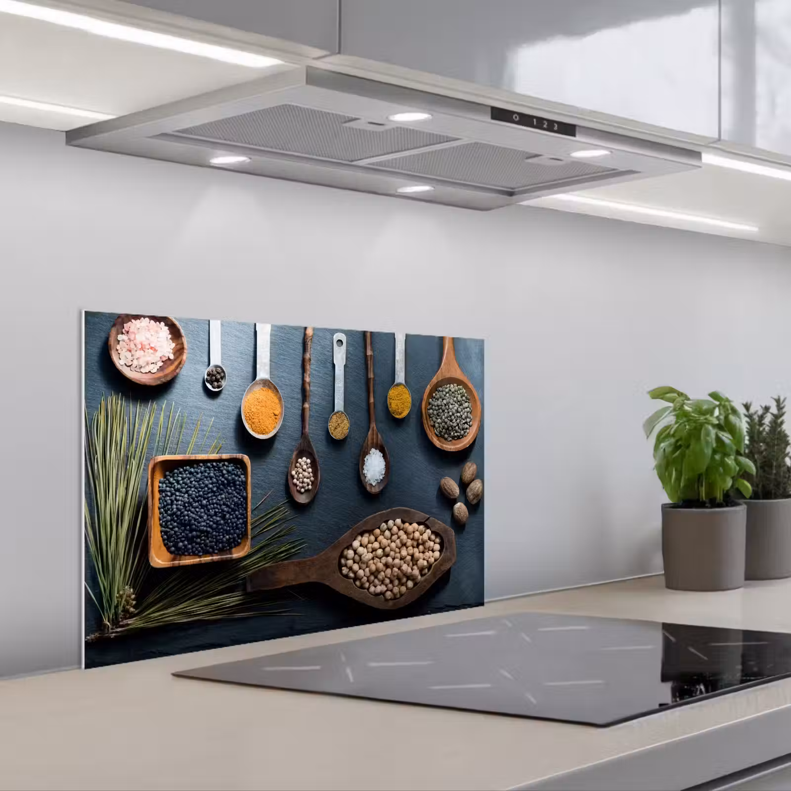 Spatscherm keuken - Stilleven van Kruiden — 1