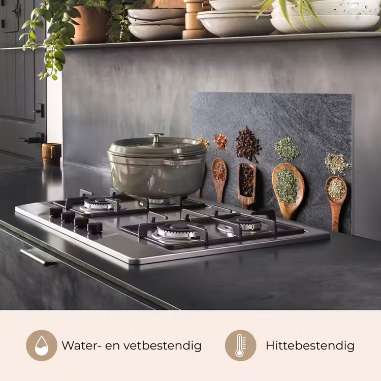 Spatscherm keuken - Kruidenarsenaal — 2