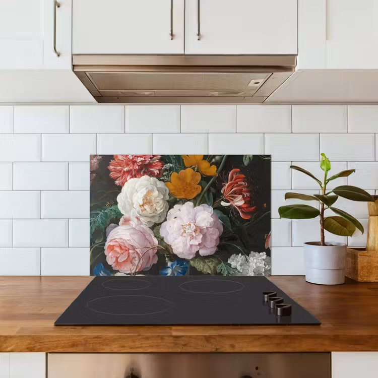 Spatscherm keuken - Stilleven met Bloemen — 3