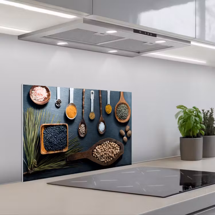 Spatscherm keuken - Stilleven van Kruiden — 1