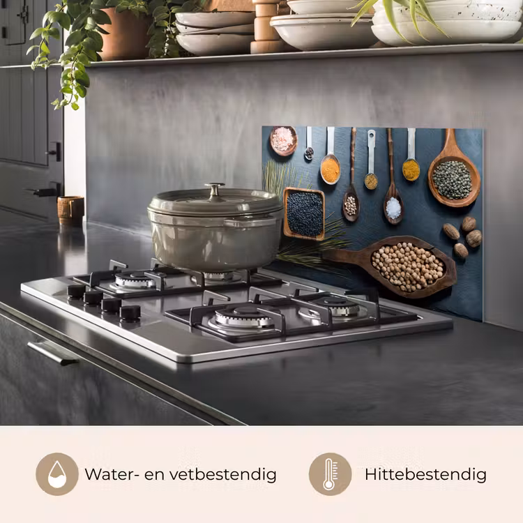 Spatscherm keuken - Stilleven van Kruiden — 2