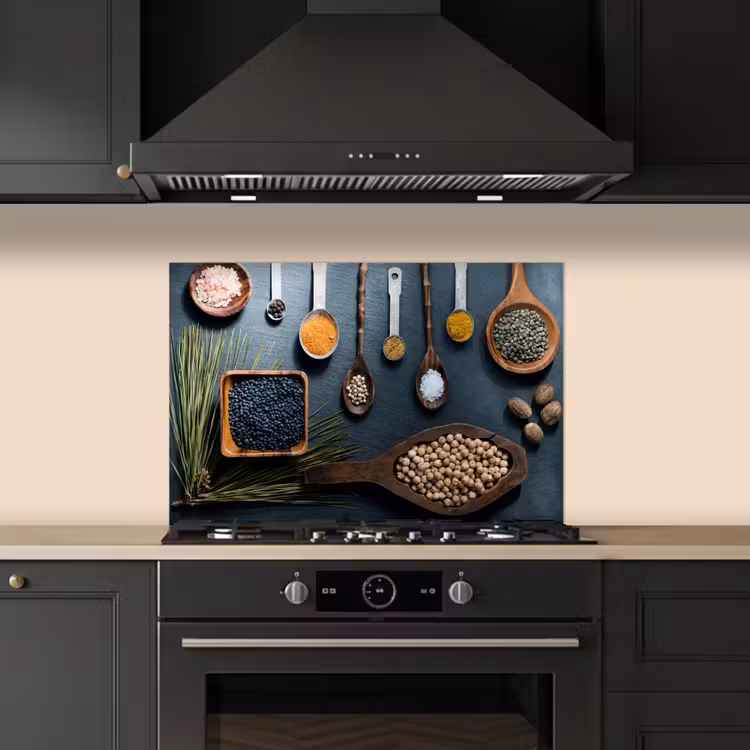 Spatscherm keuken - Stilleven van Kruiden — 5