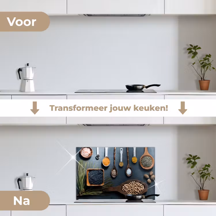 Spatscherm keuken - Stilleven van Kruiden — 7