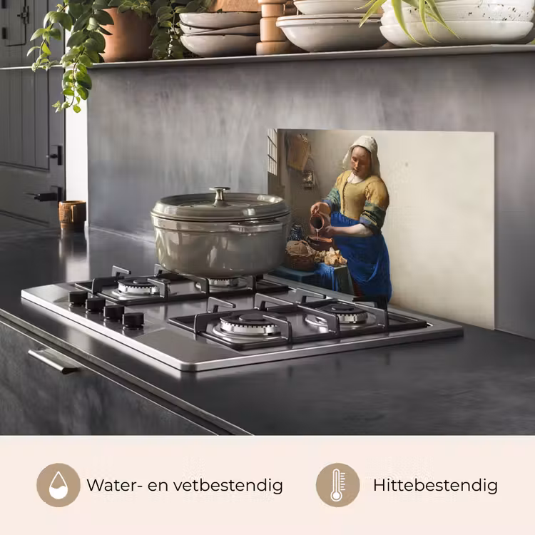 Spatscherm keuken - Het Melkmeisje — 2
