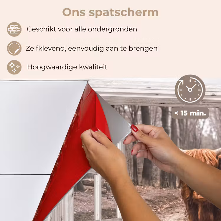Spatscherm keuken - Venster op de Wildernis — 4