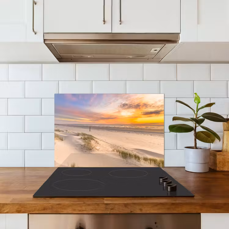 Spatscherm keuken - Avondgloed over Duin en Zee — 3