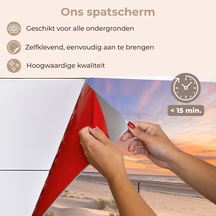 Spatscherm keuken - Avondgloed over Duin en Zee — 4
