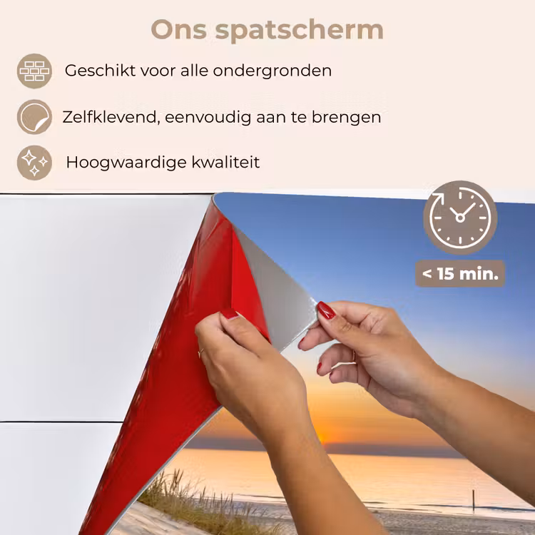 Spatscherm keuken - Duinen bij Dageraad — 4