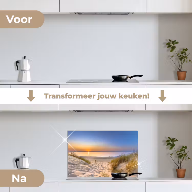 Spatscherm keuken - Duinen bij Dageraad — 7