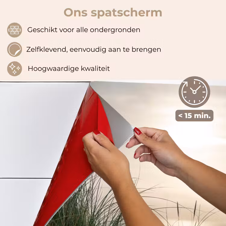 Spatscherm keuken - Zachte Zonsopkomst over de Duinen — 4
