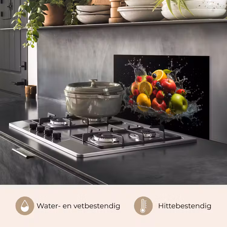 Spatscherm keuken - Fruit - Appel - Sinaasappel - Rode vruchten - Water — 2