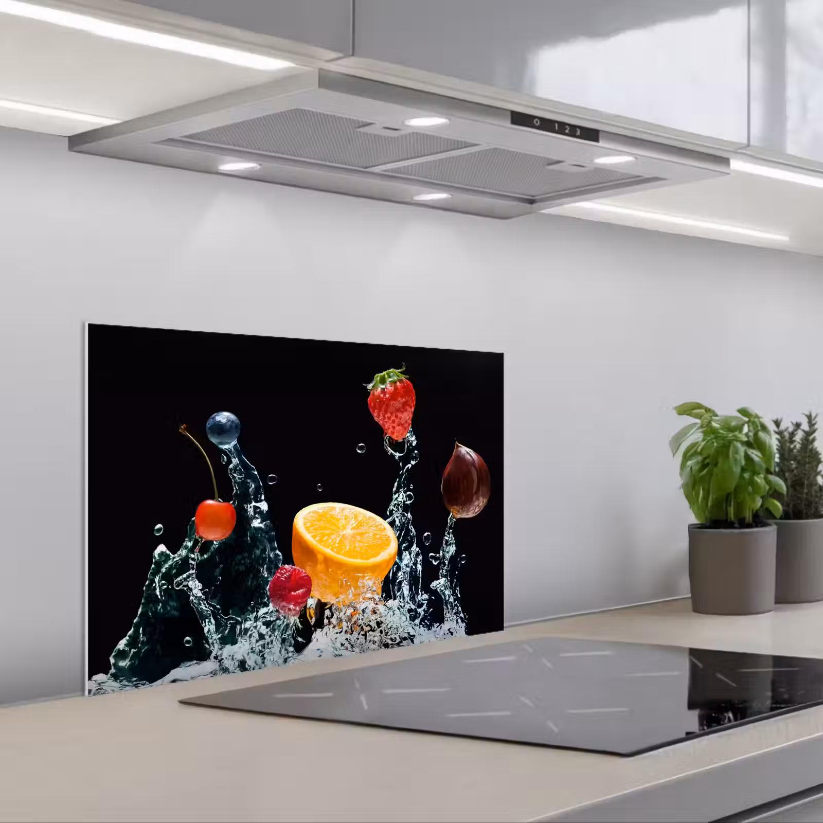 Spatscherm keuken - Fruitige Fontein — 1