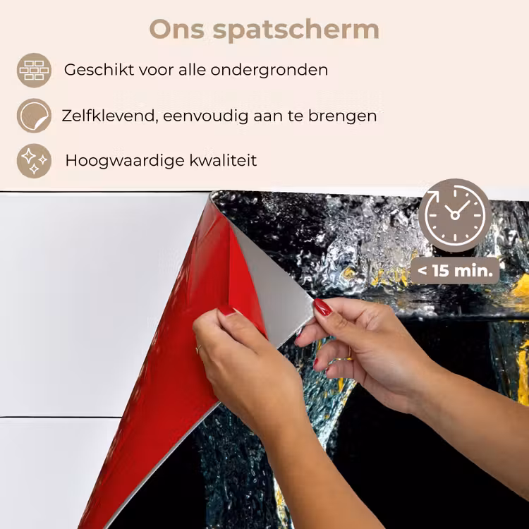 Spatscherm keuken - Citroenfrisheid Ondergedompeld — 4