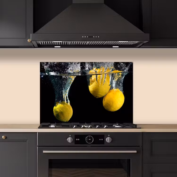 Spatscherm keuken - Citroenfrisheid Ondergedompeld — 5