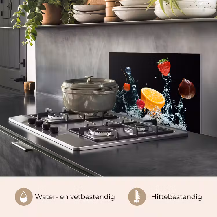 Spatscherm keuken - Fruitige Fontein — 2