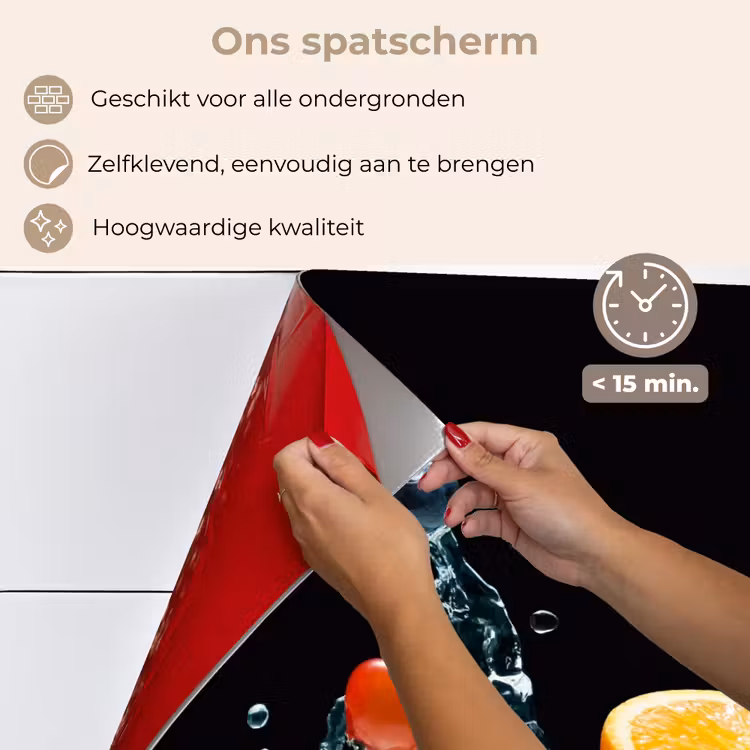 Spatscherm keuken - Fruitige Fontein — 4