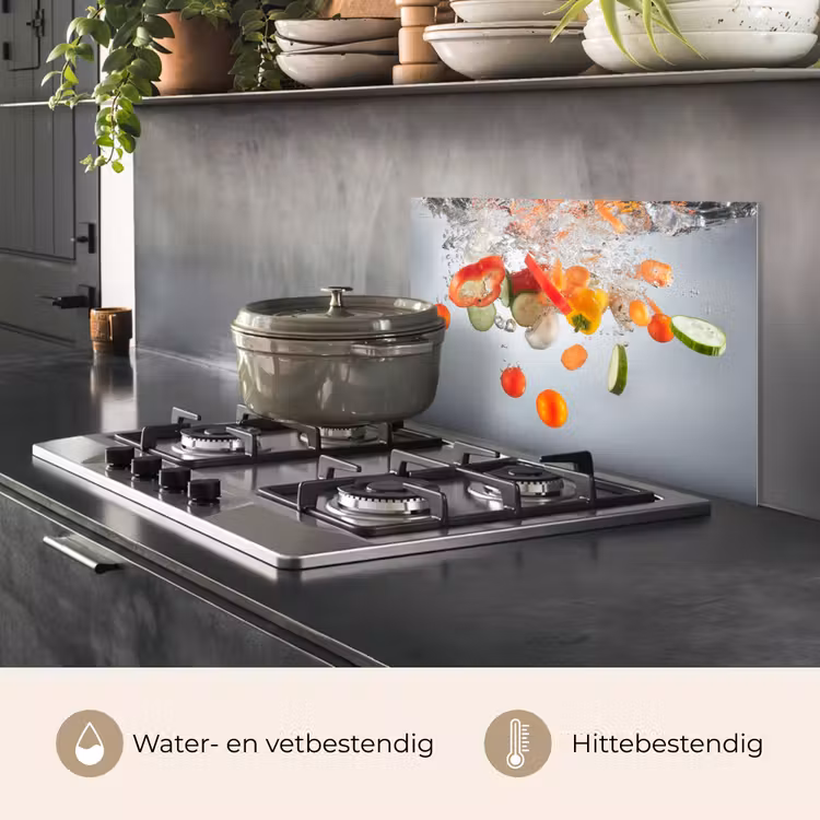 Spatscherm keuken - Onderwateroogst — 2