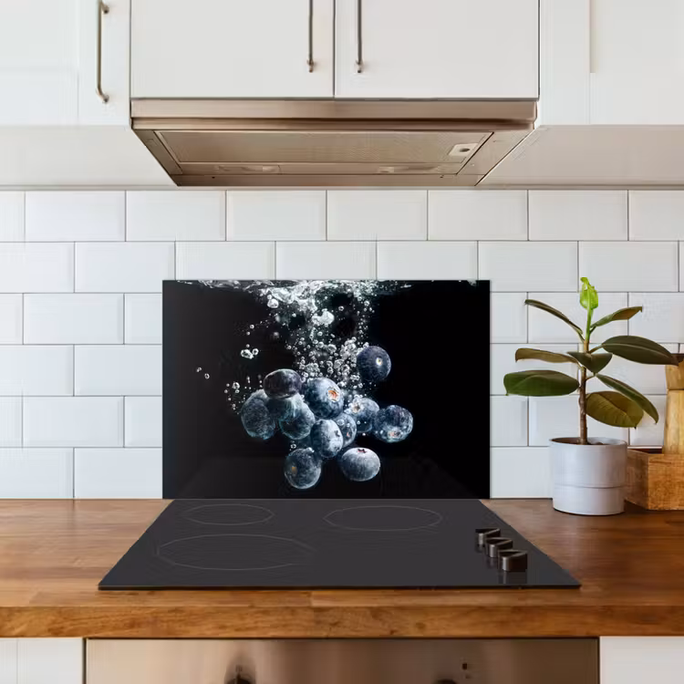 Spatscherm keuken - Bosbessen Duik — 3