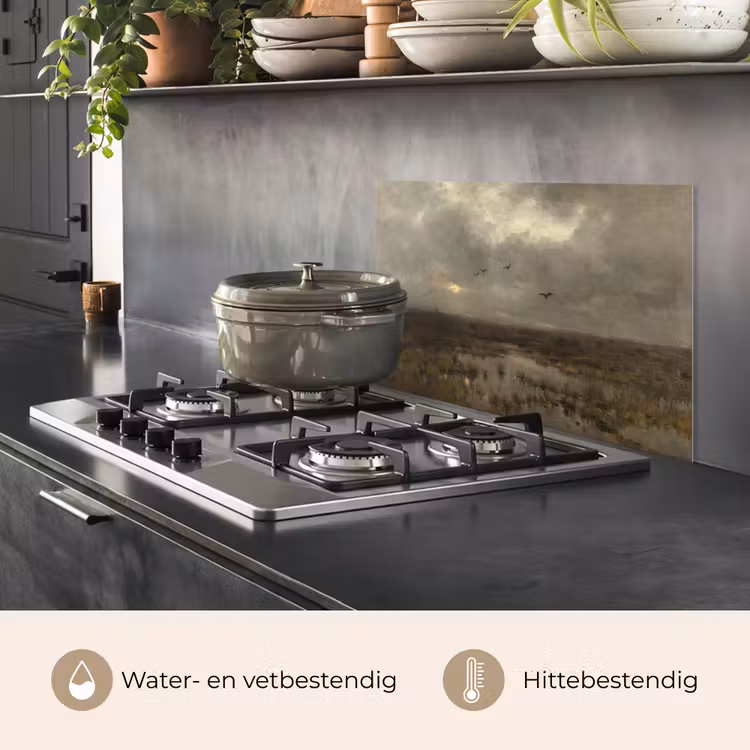 Spatscherm keuken - Het moeras - Schilderij van Anton Mauve — 2